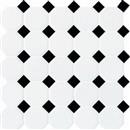 GlassTile Octagon & Dot&trade; Matte White With 21 Black Gloss Dot 6501 thumbnail #1