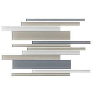 GlassTile ColorWavetrade CW211214MS1P WillowWatersRandomMosaic