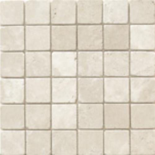 Mexican Travertine Crema Imperial Venato Crema - 2X2 Mosaic