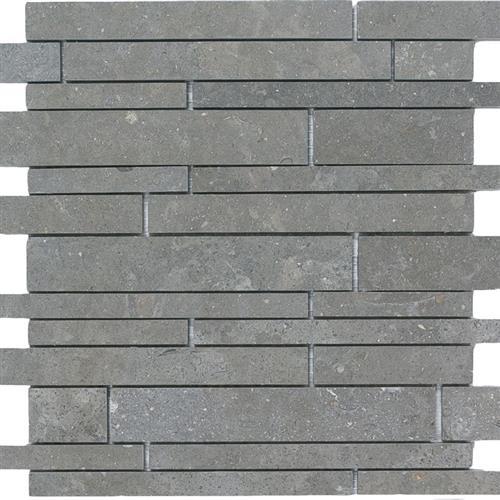 blue Lagos 12x12 Suede Linear Mosaic