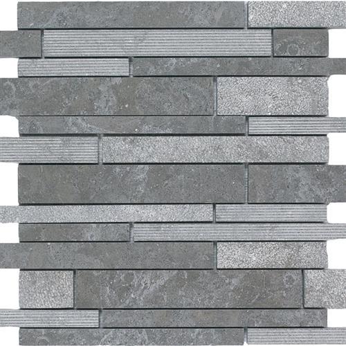 blue Lagos 12x12 Hi/Lo Linear Mosaic