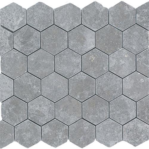 blue Lagos 2x2 Suede Hexagon Mosaic