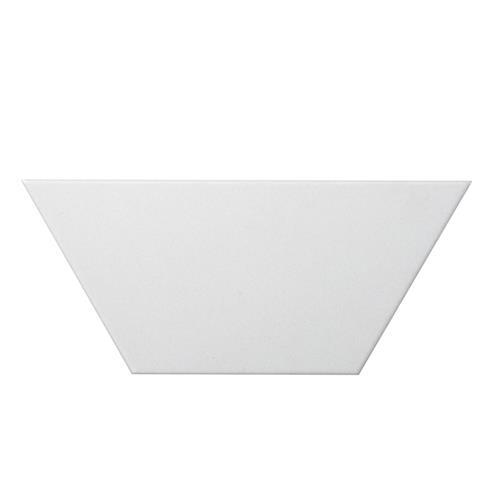 White Trapezoid 4"x9"