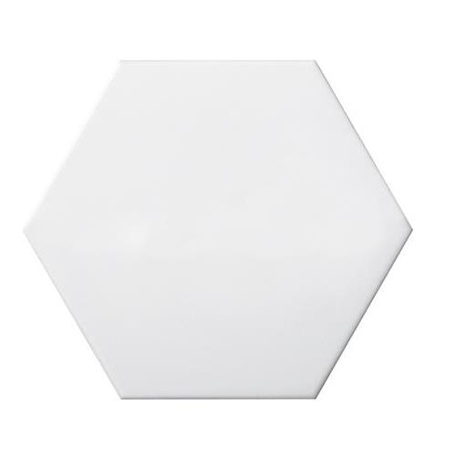 White Hexagon Smooth 6"x7"