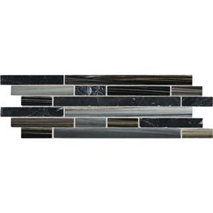 CeramicPorcelainTile DesignerElegance AC631RANDMS1P Blackstone4X12IllusionsAccent58XRandom