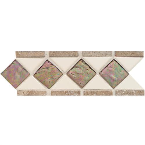 Designer Elegance⢠in Gloss Almond/smoky Topaz/mocha 4and X 11and Accent - Tile by American Olean