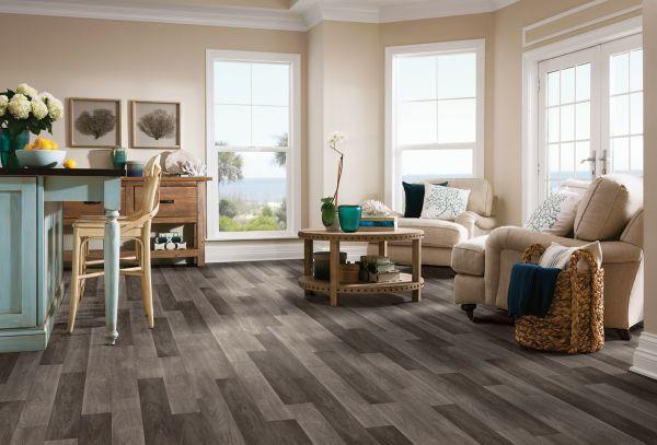 Luxe Plank With Rigid Core in Castletown  Carbonized Gray - Vinyl by Armstrong