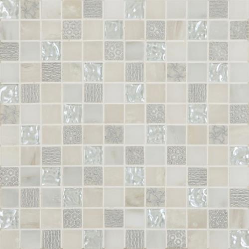 Happy Floors Cordoba White Mosaic Deco Ceramic Porcelain Tile