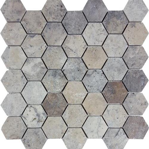 Silverado Brushed 2 Hexagon Mosaic