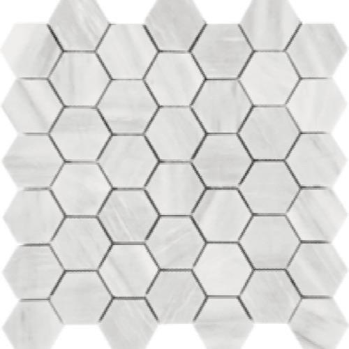 Imperial Pearl Brushed 2 Hexagon Mosaic