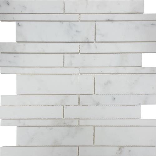 White Cararra Honed Random Strip