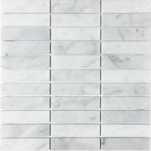 White Cararra Honed Stacked
