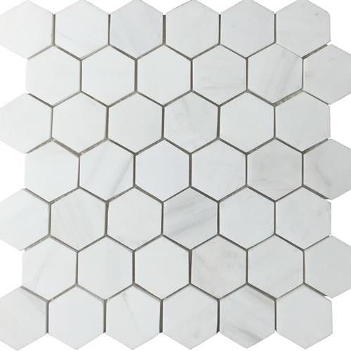 White Dolomite Honed Hexagon