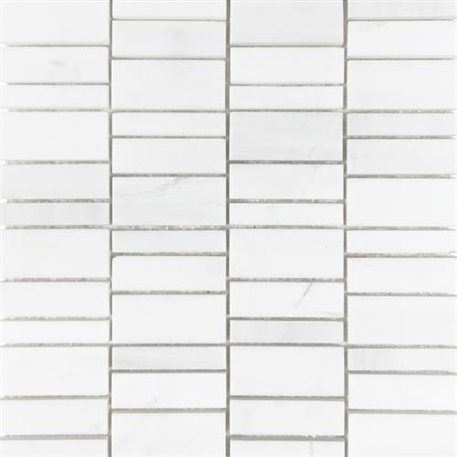 White Dolomite Honed Irregular Mosaic