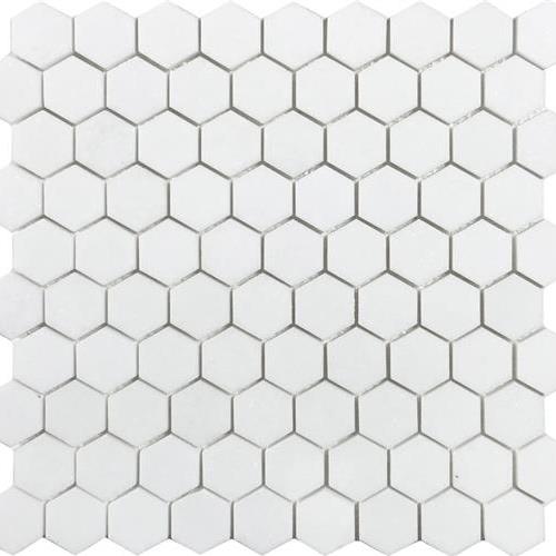 White Thassos Polished Hexagon