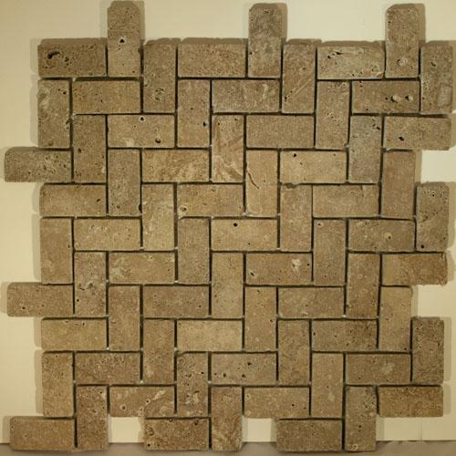 Brick Herringbone Mosaic Flooring travertine 1x2 herringbone mosaic noce