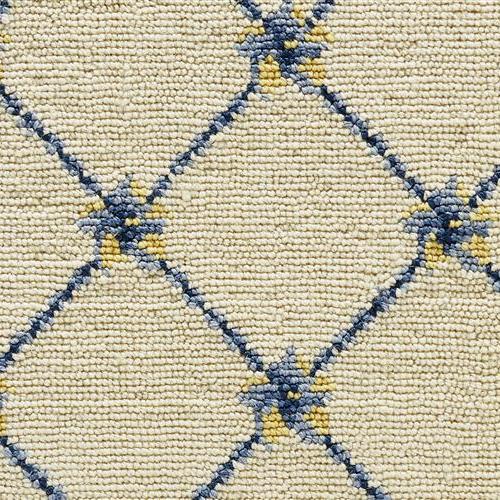 Luxe Pointe Flower Trellis by Nourison - Lp03 Ivory/Blue/Yellow