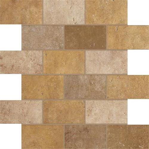 Walnut Canyon Golden Mosaic 2X4 Brick - 13X13