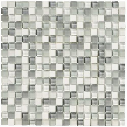 Crystal Stone II Pearl Mosaic Square - 12x12