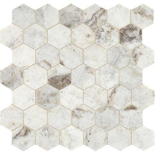 Lumen White Mosaic (2" Hexagon) - 12x12