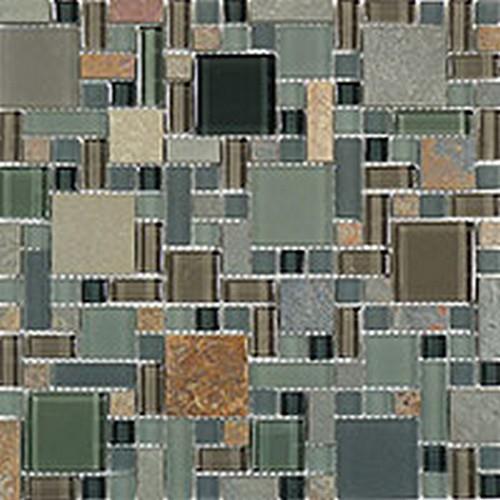 Glass & Slate Block Random by Glazzio Tiles