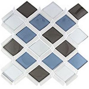 GlassTile FallingStarSeries-GlassandAluminumMix FGS-221 CeruleanGaze