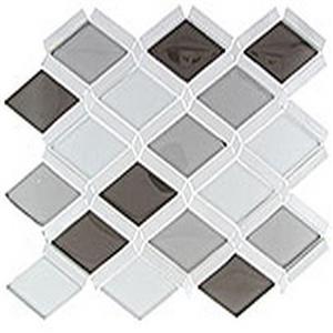 GlassTile FallingStarSeries-GlassandAluminumMix FGS-222 SilverQuill