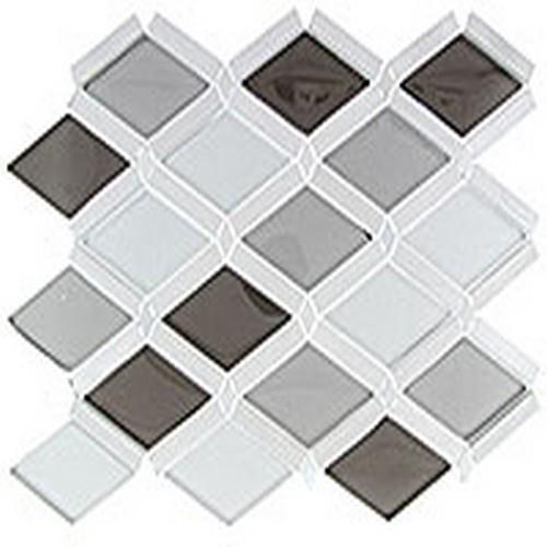 Falling Star Series - Glass And Aluminum Mix by Glazzio Tiles - Silver Quill