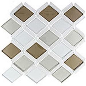 GlassTile FallingStarSeries-GlassandAluminumMix FGS-223 ChampagneSky