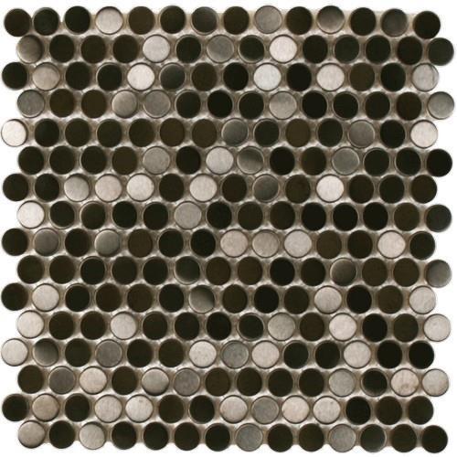 Perth Penny Rounds Black Metal Brushed