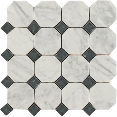 Daintree Exotic Mosaics - Octagon Bianco Carrara With Nero Dot