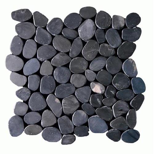 Botany Bay Pebbles - Sliced Stained Black