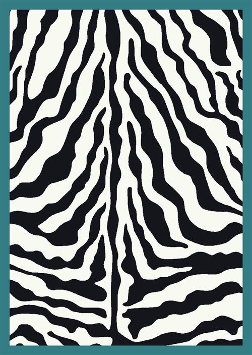 Zebra Glam-Aqua by Milliken - 