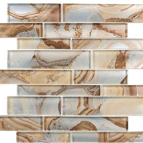 Glazzio Tiles Magical Forest Series Cinnamon House Glass Tile Vero