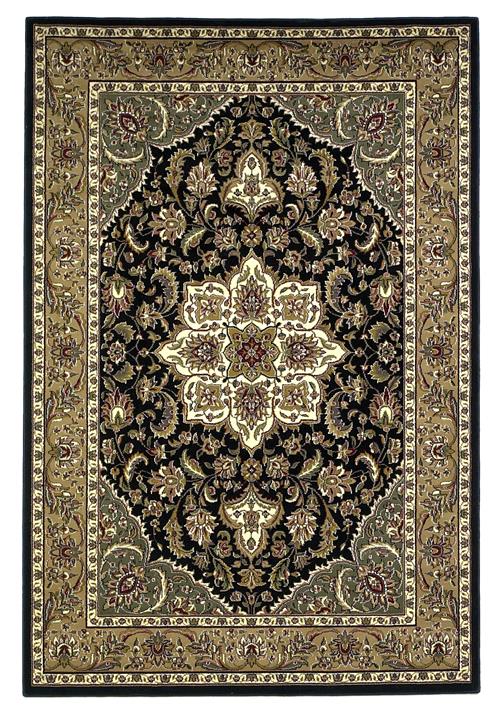 Cambridge-7327-Black/Beige Kashan Medallion by Kas