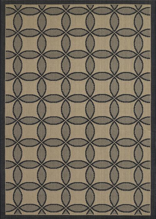 Couristan Five Seasons Retro Clover Black Cream Area Rugs Five Seasons Retro Clover Black Cream