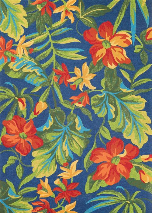 Covington - Tropical Orchid - Azure/Forest Green/Red