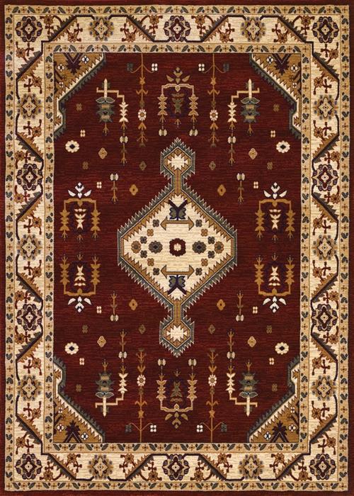 Couristan Anatolia Tribal Diamond Red Cream Area Rugs