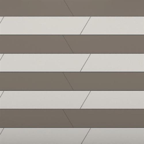 Venetian Architectural A La Mode Geo Cuts Honed in Pure White Chevron B - Tile by Surface Art