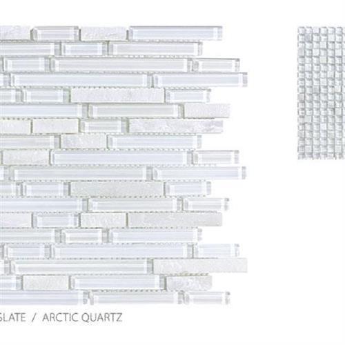 Clear Glass And Slate by Surface Art - Arctic Quartz - Mosaic