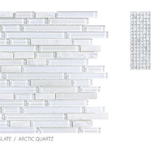 Clear Glass And Slate Arctic Quartz - Strip