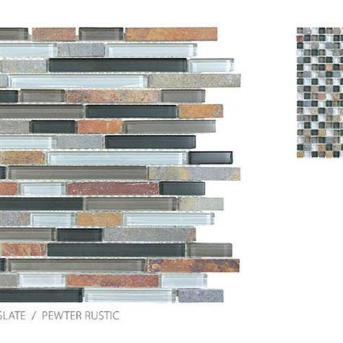 Clear Glass And Slate by Surface Art - Pewter Rustic - Strip