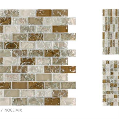 Crackle Glass by Surface Art - Noce Mix - 1X1 Mosaic