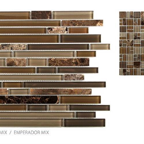 Stone & Glass Mixes by Surface Art - Emperador Mix - Mini Roman