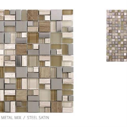 Stone, Glass & Metal Micro by Surface Art - Steel Satin - Mini Mosaic