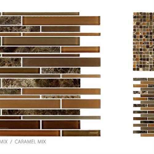 Glass & Stone by Surface Art - Caramel - Brick Mosaic