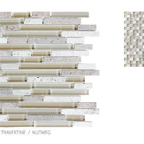Stone Glass Travertine Nutmeg - Mosaic