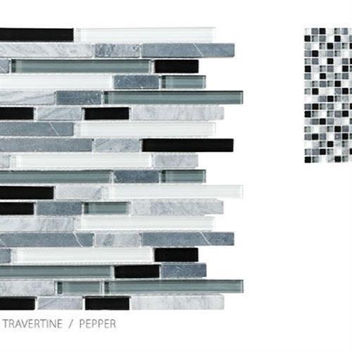 Stone Glass Travertine Pepper - Mosaic