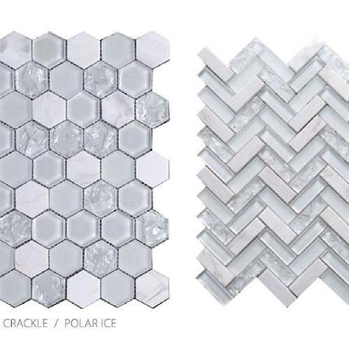 Stone, Glass & Crackle by Surface Art - Polar Ice - Hexagon