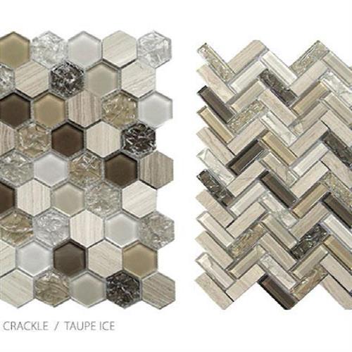 Stone, Glass & Crackle by Surface Art - Taupe Ice - Hexagon